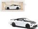 2024 Alpine A110 R Pearl White Metallic with Carbon Hood and Top 1/18 Diecast Model Car Norev 185433
