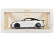 2024 Alpine A110 R Pearl White Metallic with Carbon Hood and Top 1/18 Diecast Model Car Norev 185433