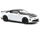 2024 Alpine A110 R Pearl White Metallic with Carbon Hood and Top 1/18 Diecast Model Car Norev 185433