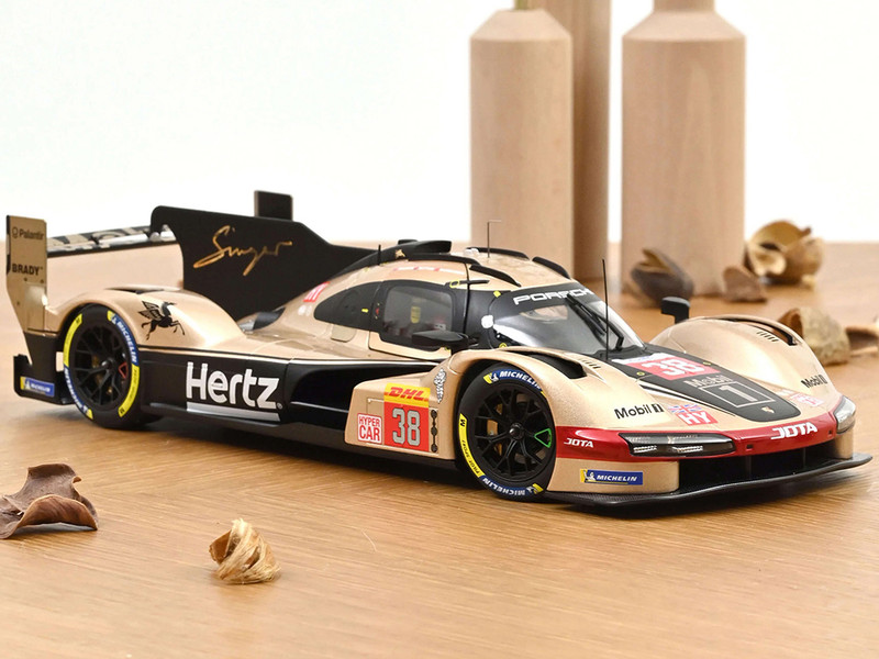 Porsche 963 #38 Jenson Button Phil Hanson Oliver Rasmussen "Hertz Team Jota Lone Star Le Mans 2024 1/18 Diecast Model Car Norev 187161