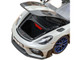 2023 Porsche Cayman GT4 RS Weissach Pack Chalk Gray with Carbon Hood Stripes 1/18 Diecast Model Car Norev 187253
