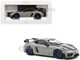 2023 Porsche Cayman GT4 RS Weissach Pack Chalk Gray with Carbon Hood Stripes 1/18 Diecast Model Car Norev 187253