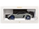 2023 Porsche Cayman GT4 RS Weissach Pack Chalk Gray with Carbon Hood Stripes 1/18 Diecast Model Car Norev 187253