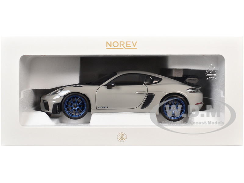 2023 PORSCHE CAYMAN GT4 RS WEISSACH PACK CHALK GRAY 1/18 MODEL BY