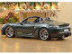 2023 Porsche 718 Spyder RS Weissach Pack Forest Green Metallic with Carbon Hood Stripes 1/18 Diecast Model Car Norev 187272