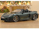 2023 Porsche 718 Spyder RS Weissach Pack Forest Green Metallic with Carbon Hood Stripes 1/18 Diecast Model Car Norev 187272