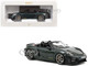 2023 Porsche 718 Spyder RS Weissach Pack Forest Green Metallic with Carbon Hood Stripes 1/18 Diecast Model Car Norev 187272