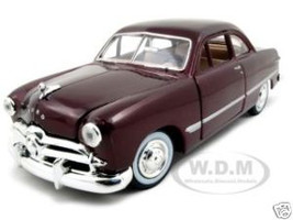 1949 Cadillac Coupe De Ville Metallic Red 1/43 Diecast Car