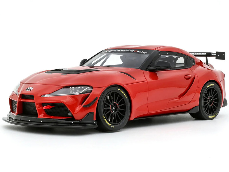 2023 Toyota Supra GT4 100 Edition Plasma Orange Metallic Limited Edition to 999 pieces Worldwide 1/18 Model Car Otto Mobile OT1123