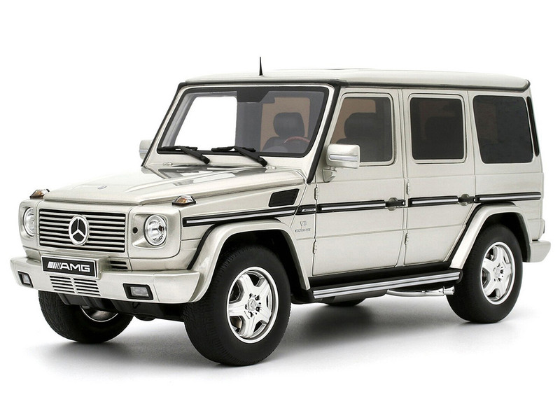 2003 Mercedes Benz G Class 55 AMG Iridium Silver Metallic Limited Edition to 999 pieces Worldwide 1/18 Model Car Otto Mobile OT1126