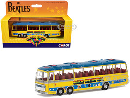 The Beatles Magical Mystery Tour Bus Yellow with Blue Top and Graphics Diecast Model Car Corgi CC42419