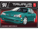 Skill 2 Model Kit 1991 Ford Taurus SHO 1/25 Scale Model AMT AMT1554M