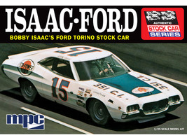 Skill 2 Model Kit 1972 Ford Torino Stock Car Bobby Isaac 1/25 Scale Model MPC MPC1038