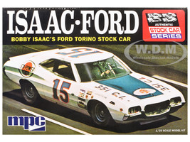 Skill 2 Model Kit 1972 Ford Torino Stock Car Bobby Isaac 1/25 Scale Model MPC MPC1038