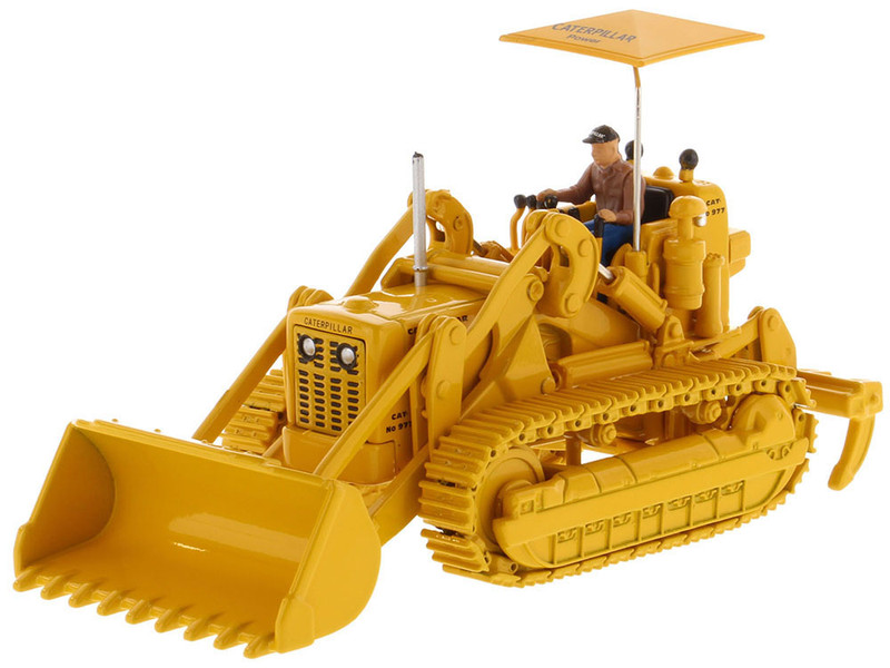 CAT Caterpillar 977D Traxcavator Yellow with Operator Vintage Series 1/50 Diecast Model Diecast Masters 85759
