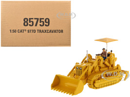 CAT Caterpillar 977D Traxcavator Yellow with Operator Vintage Series 1/50 Diecast Model Diecast Masters 85759