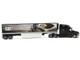 Peterbilt 579 UltraLoft Truck Tractor Black Metallic with CAT Caterpillar Mural Trailer Transport Series 1/50 Diecast Model Diecast Masters 85768