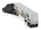Peterbilt 579 UltraLoft Truck Tractor Black Metallic with CAT Caterpillar Mural Trailer Transport Series 1/50 Diecast Model Diecast Masters 85768