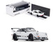 RWB 930 Matt White with Black Stripes 1/64 Diecast Model Car Model Model MM64-RWB930-004