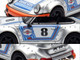 RWB 964 #8 Ichiban Boshi Martini Racing Silver Metallic with Stripes 1/64 Diecast Model Car Model Model MM64-RWB964-001
