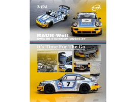 RWB 964 #7 Ichiban Boshi Martini Racing Silver Metallic with Stripes 1/64 Diecast Model Car Model Model MM64-RWB964-002