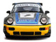 RWB 964 #7 Ichiban Boshi Martini Racing Silver Metallic with Stripes 1/64 Diecast Model Car Model Model MM64-RWB964-002