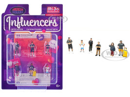 Influencers 6 piece Diecast Figure Set Limited Edition for 1/64 Scale Models American Diorama AD-2433MJ
