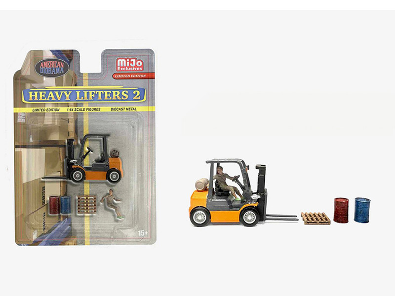 Heavy Lifters 2 4 piece Diecast Set Limited Edition for 1/64 Scale Models American Diorama AD-2434MJ