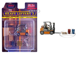 Heavy Lifters 2 4 piece Diecast Set Limited Edition for 1/64 Scale Models American Diorama AD-2434MJ