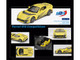 Ferrari 812 Competizione Matt Yellow with Graphics and Yellow Interior Tailor Made 1/64 Diecast Model Car BBR BBRFER64032