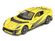 Ferrari 812 Competizione Matt Yellow with Graphics and Yellow Interior Tailor Made 1/64 Diecast Model Car BBR BBRFER64032