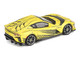Ferrari 812 Competizione Matt Yellow with Graphics and Yellow Interior Tailor Made 1/64 Diecast Model Car BBR BBRFER64032