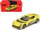 Ferrari 812 Competizione Matt Yellow with Graphics and Yellow Interior Tailor Made 1/64 Diecast Model Car BBR BBRFER64032