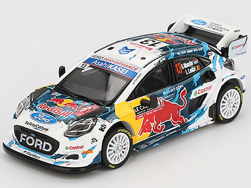 Ford Puma Rally1 #13 Gregoire Munster Louis Louka M Sport Ford WRT Monte Carlo Rally 2024 Limited Edition 1/64 Diecast Model Car Mini GT MGT00974