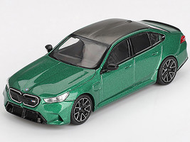 BMW M5 Isle of Man Green Metallic with Carbon Top Limited Edition 1/64 Diecast Model Car Mini GT MGT01086