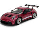 Porsche 911 GT3 RS Red Violet Metallic with White Stripes Pink Slips Series 1/18 Diecast Model Car Jada 36469