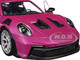 Porsche 911 GT3 RS Red Violet Metallic with White Stripes Pink Slips Series 1/18 Diecast Model Car Jada 36469 Porsche 911 GT3 RS Red Violet Metallic with White Stripes Pink Slips Series 1/18 Diecast Model Car Jada 36469