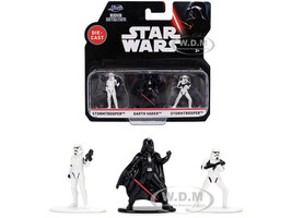Set of 3 Diecast Figures Star Wars Movie Franchise Nano Metalfigs Series Diecast Models Jada 37269