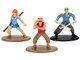 Set of 3 Diecast Figures One Piece 2023 Current TV Series Nano Metalfigs Series Diecast Models Jada 37507