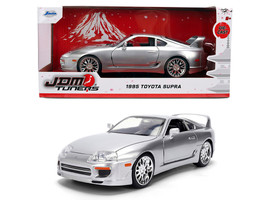 1995 Toyota Supra Silver Metallic JDM Tuners Series 1/24 Diecast Model Car Jada 37492