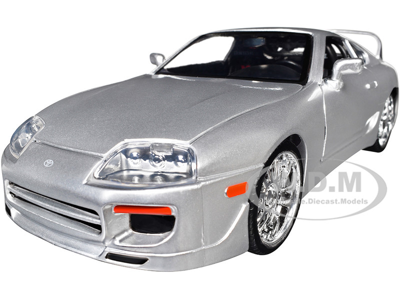 1995 Toyota Supra Silver Metallic JDM Tuners Series 1/24 Diecast Model Car Jada 37492