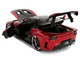 1995 Mazda RX 7 Widebody RHD Right Hand Drive VeilSide Black and Red Metallic JDM Tuners Series 1/24 Diecast Model Car Jada 37646