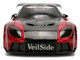 1995 Mazda RX 7 Widebody RHD Right Hand Drive VeilSide Black and Red Metallic JDM Tuners Series 1/24 Diecast Model Car Jada 37646