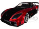 1995 Mazda RX 7 Widebody RHD Right Hand Drive VeilSide Black and Red Metallic JDM Tuners Series 1/24 Diecast Model Car Jada 37646