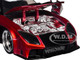 1995 Mazda RX 7 Widebody RHD Right Hand Drive VeilSide Black and Red Metallic JDM Tuners Series 1/24 Diecast Model Car Jada 37646