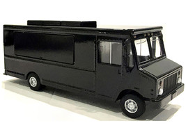 Food Truck Plain Black 1/64 Diecast Model American Diorama AD-70201MJ