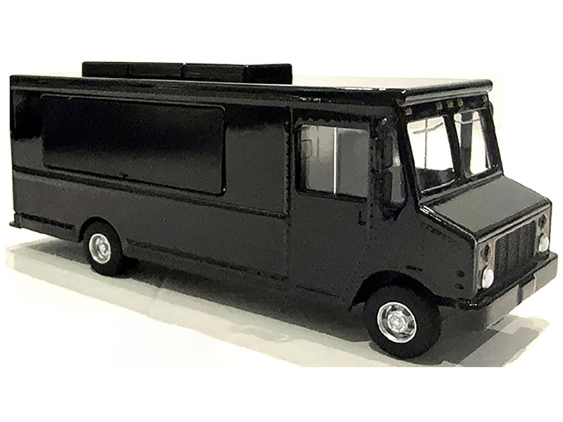 Food Truck Plain Black 1/64 Diecast Model American Diorama AD-70201MJ