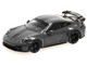 2025 Porsche 911 992 2 GT3 Weissach Package Gray with Carbon Stripe Limited Edition to 240 pieces Worldwide 1/64 Diecast Model Car Minichamps MC640064225
