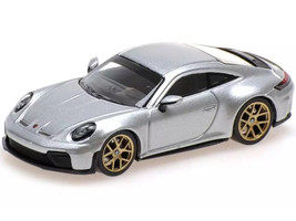 2025 Porsche 911 992 2 GT3 Touring Silver Metallic Limited Edition to 240 pieces Worldwide 1/64 Diecast Model Car Minichamps MC640064232