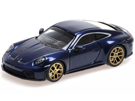 2025 Porsche 911 992 2 GT3 Touring Blue Metallic Limited Edition to 240 pieces Worldwide 1/64 Diecast Model Car Minichamps MC640064235